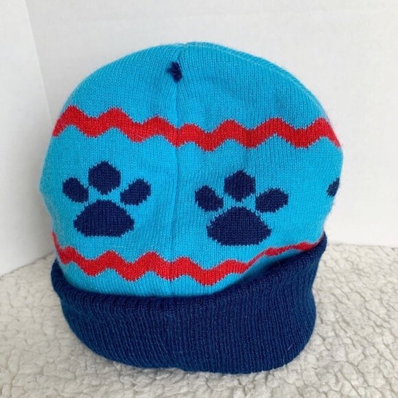 Paw Patrol Kids Beanie Hat Nickelodeon Blue Red Logo Patch - Picture 3 of 9